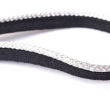 Passepoil viscose noir et argent