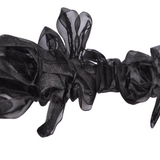 Bande macramé fleurs mousseline