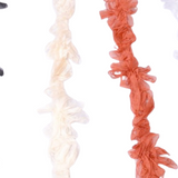 Bande macramé fleurs mousseline